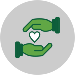two hands with heart
