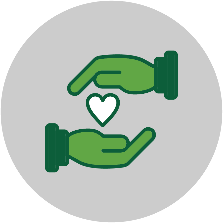 two hands with heart