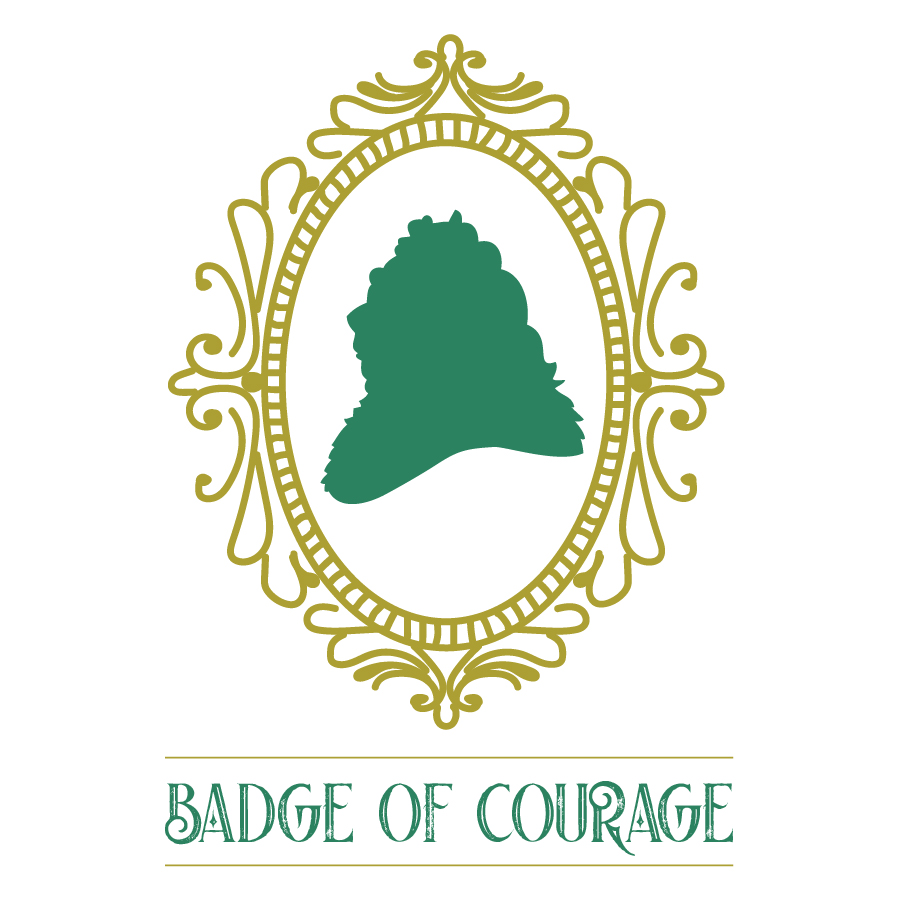 Badge of Courage - silhouette of the lion from wizard of oz