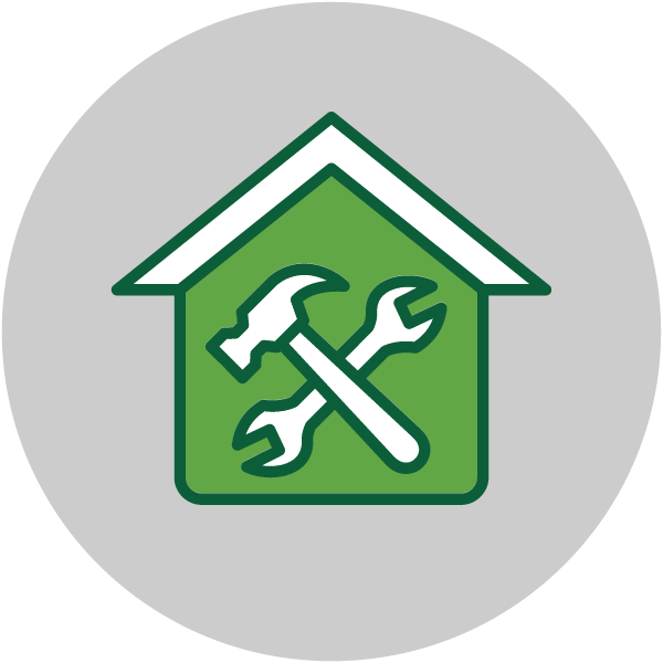 house with tools inside of it
